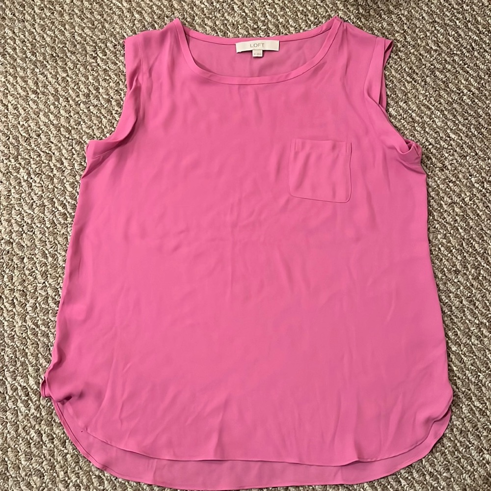 Loft Purple/Pink Sleeveless Blouse